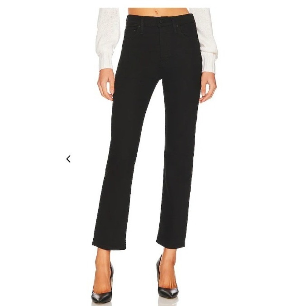 MOTHER Tomcat Ankle Jeans Lasting Impression Black High Rise Straight Leg Sz 27